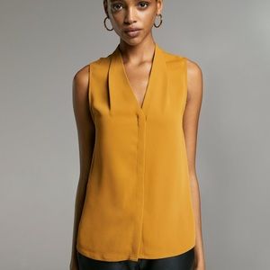 Babaton Mustard Sleeveless Top (Size S)